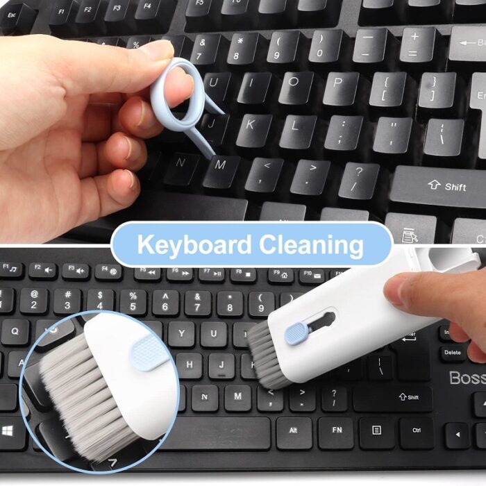 keyboard Kit, keyboard cleaning kit, Keyboard brush, Keycap puller, Cleaning swabs, Rubbing alcohol, Cleaning solution